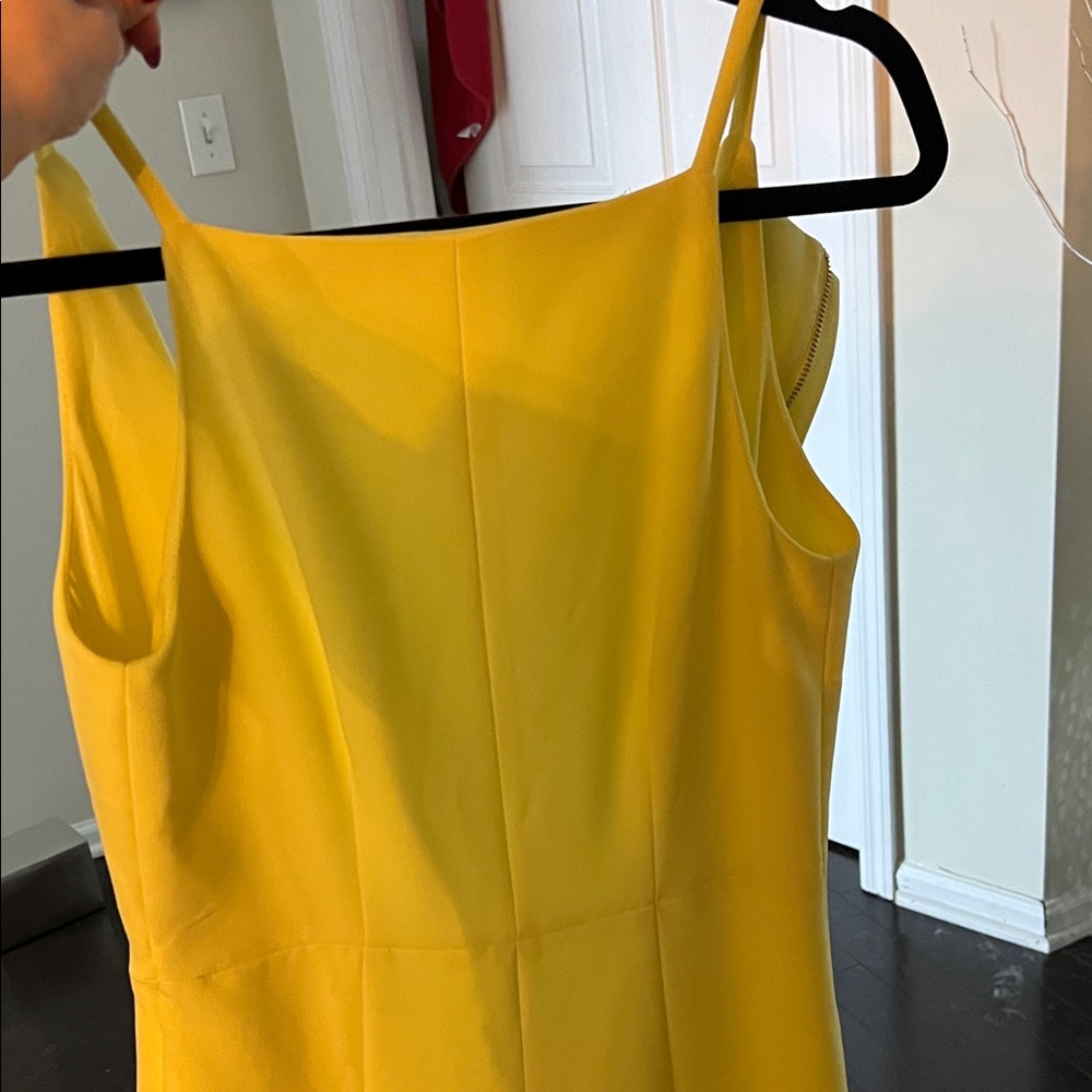 H&M Strapless Yellow Dress